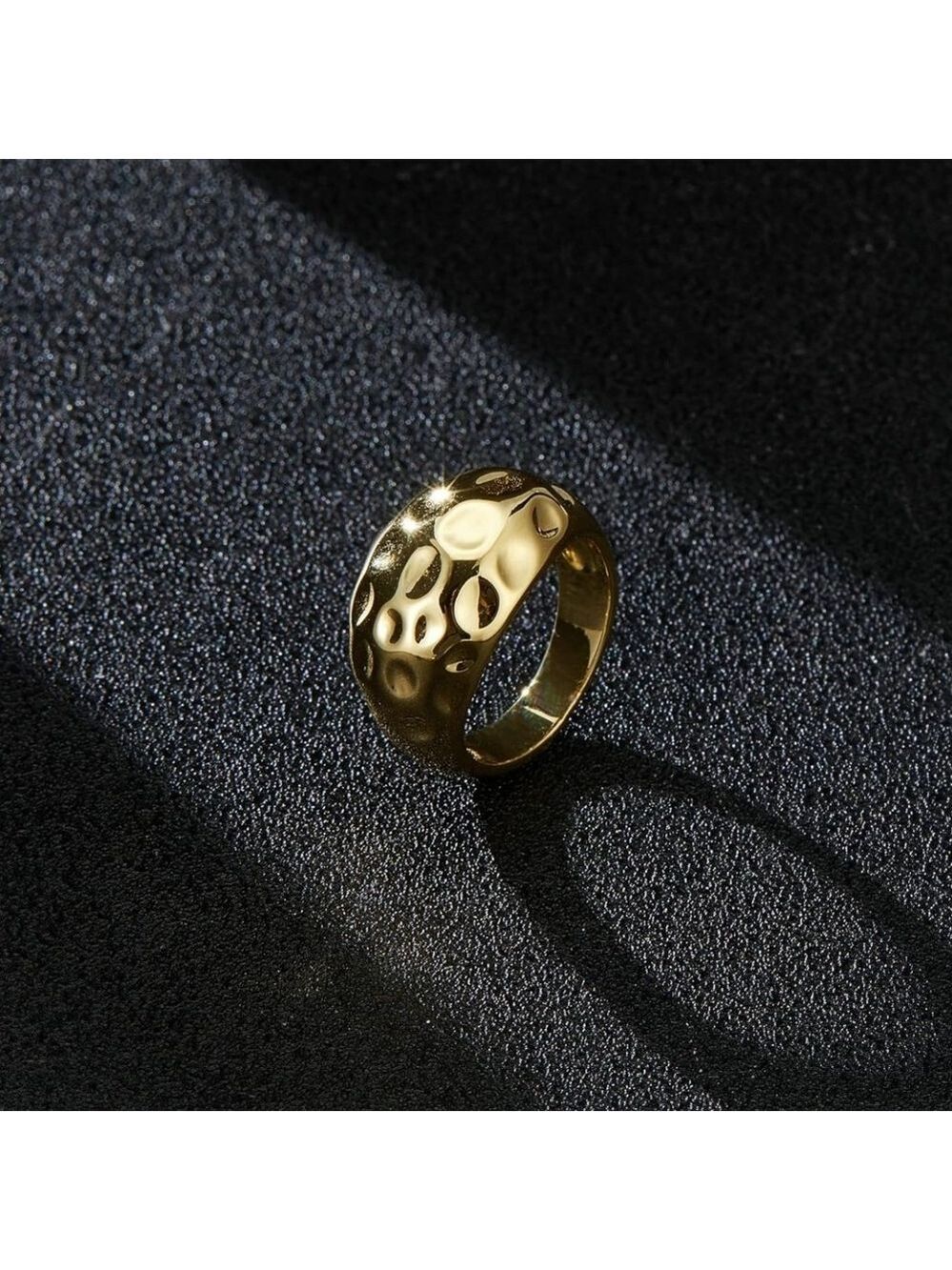 Uneven Gold Chunky Statement Ring - Picture 6 of 7